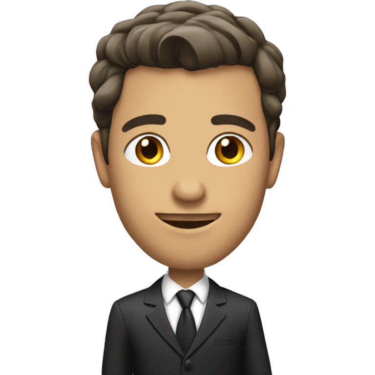 Handsome man in a suit emoji