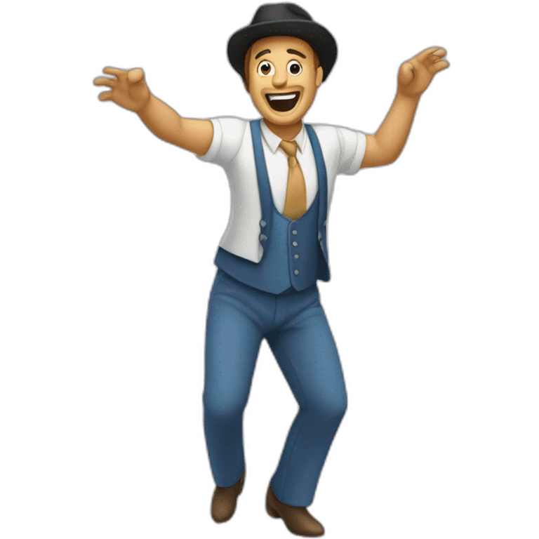 un homme dansant la macarena emoji