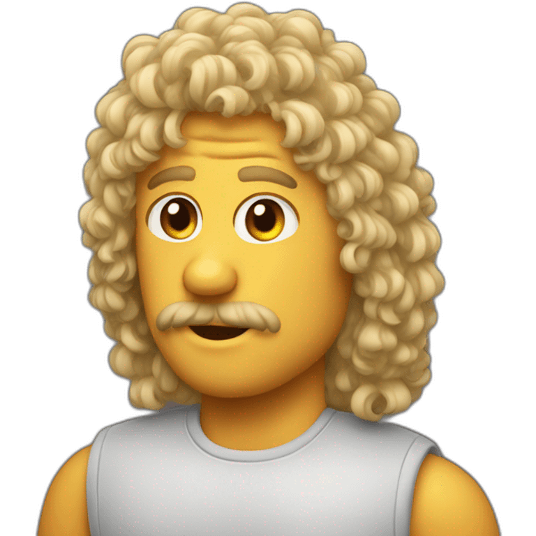 Curly mullet emoji