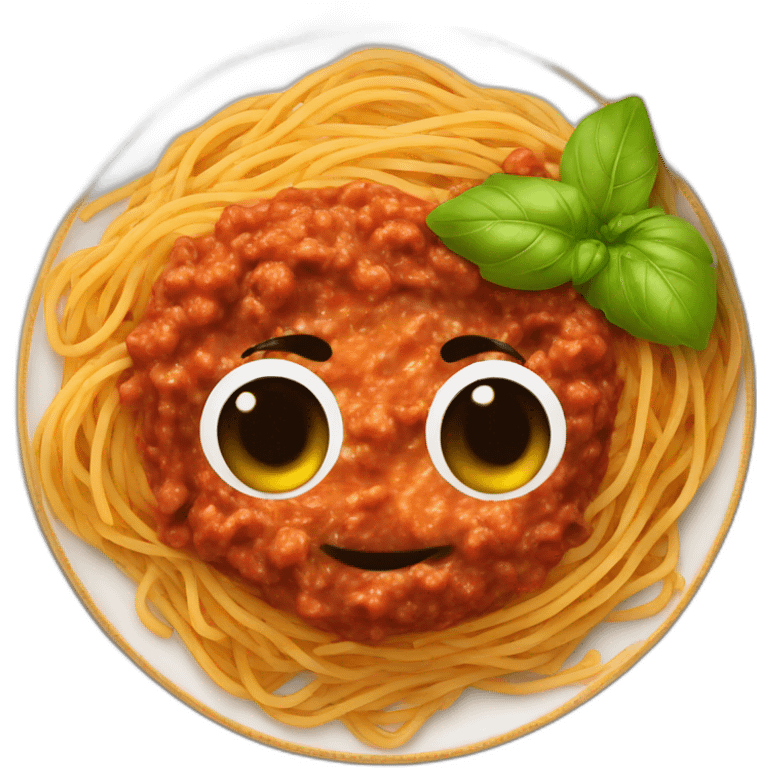 spaghetti bolognese plate emoji