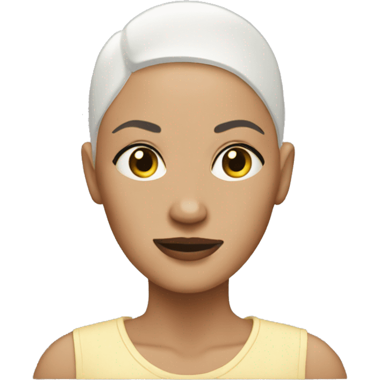 Bald whit woman emoji