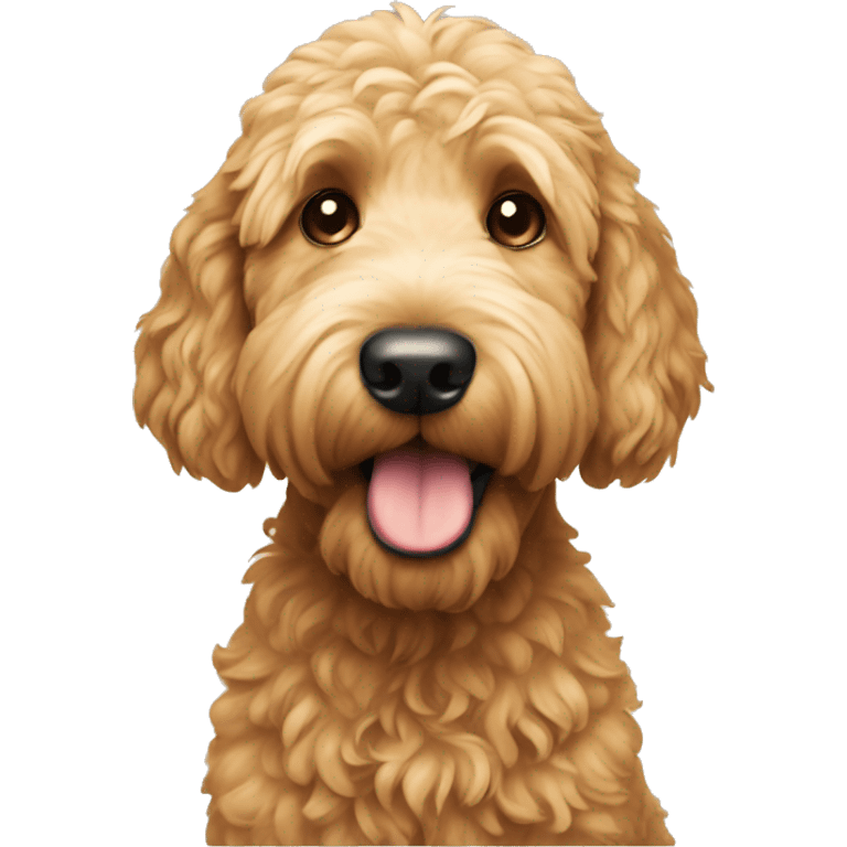 Golden doodle dog emoji