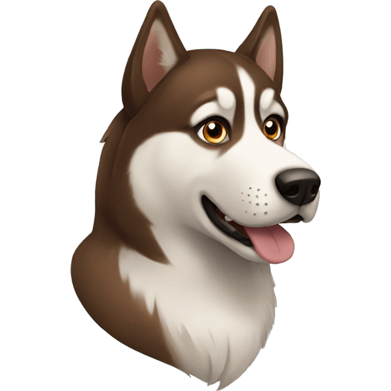 Brown husky  emoji