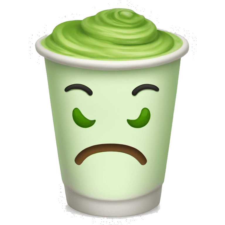 Matcha latte in a plastic cup  emoji