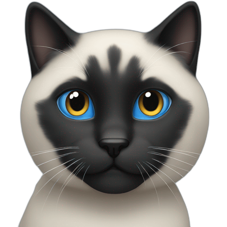 black and Blue cat emoji