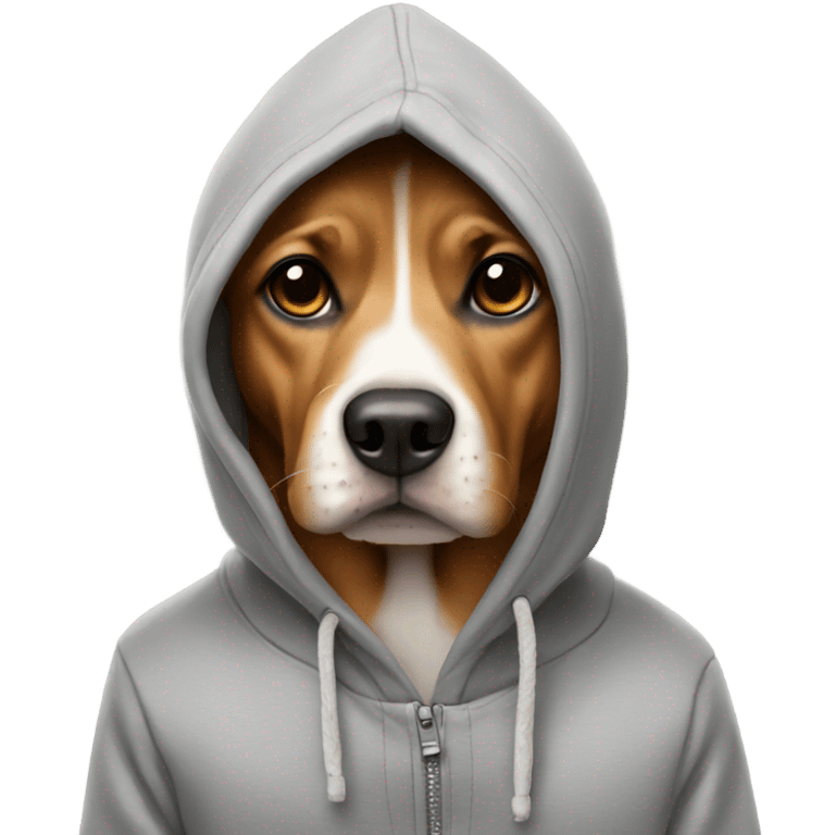 Dog wearing a hoodie  emoji