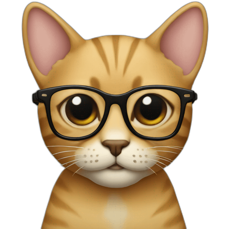 gato con gafas emoji