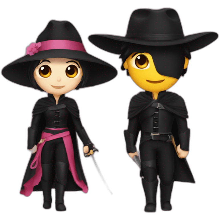 Zorro en couple avec sakura emoji