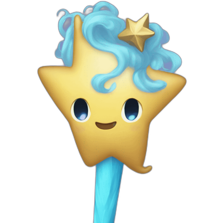 Blue Star vs the forces of evil wand unicorn horn emoji