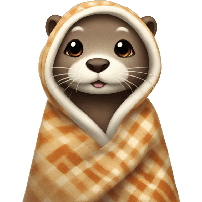 otter cozy in blanket emoji