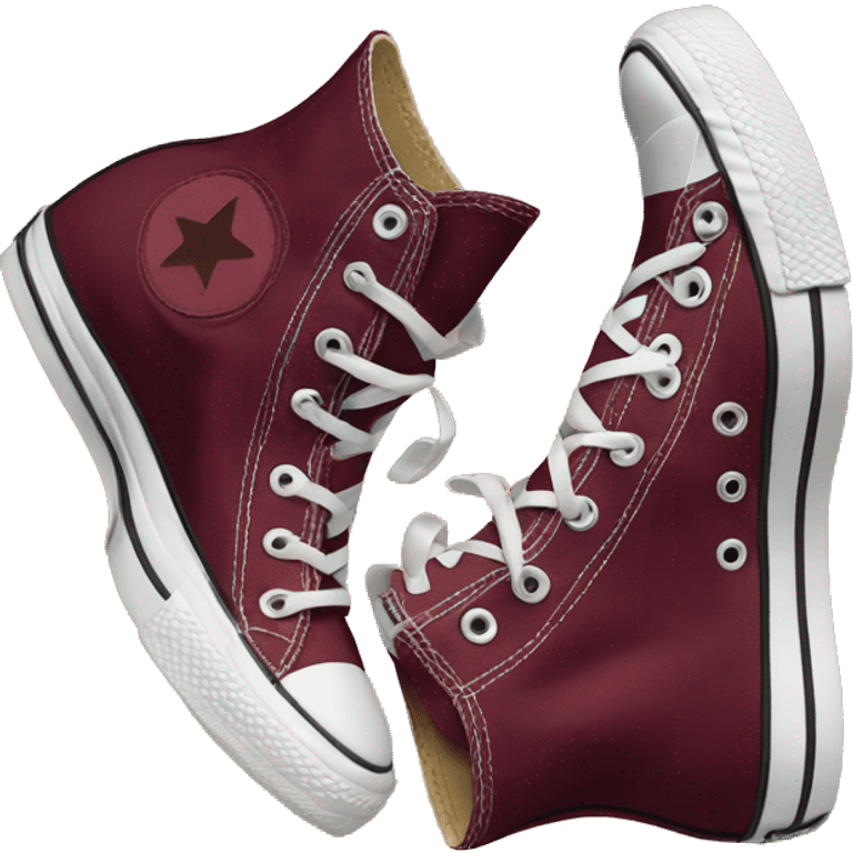 Burgundy Converse  emoji