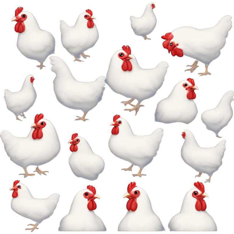 chicken french blue white red emoji