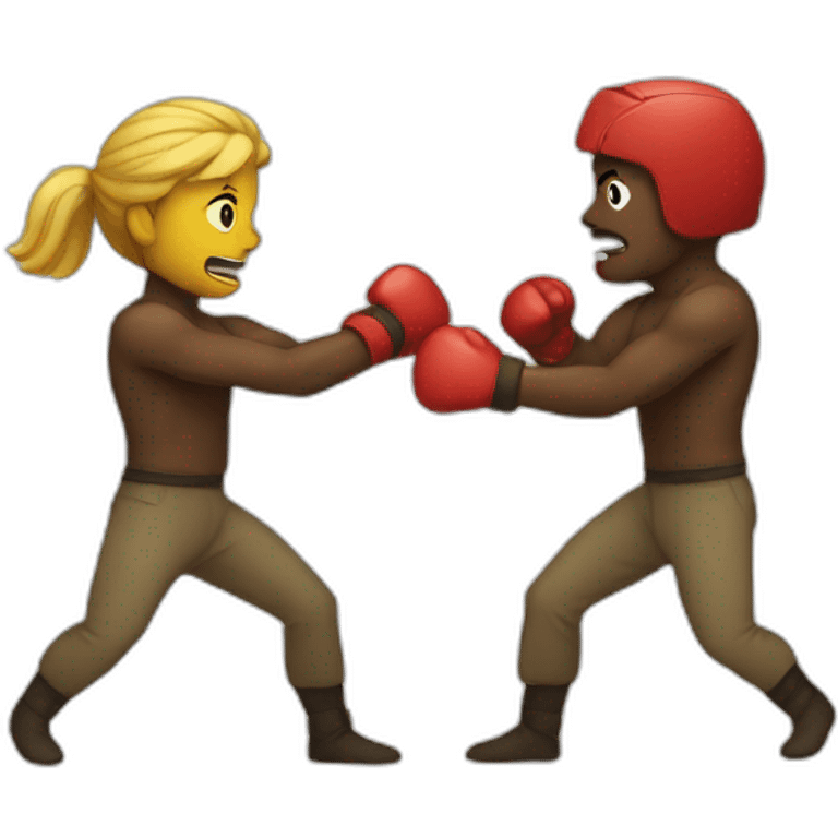 two people fighting emoji