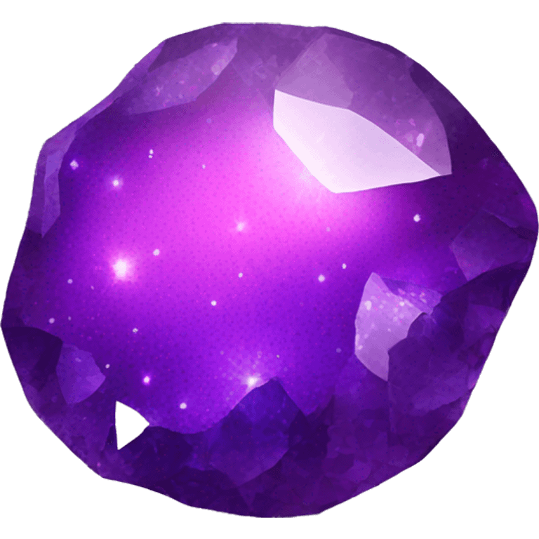 Round Purple shiny sparkly crystal-rock-geode emoji