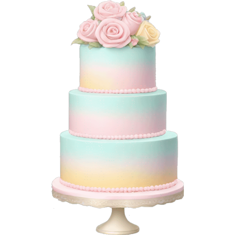 pastel wedding cake emoji