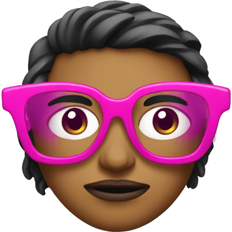 fierce hot pink glasses emoji