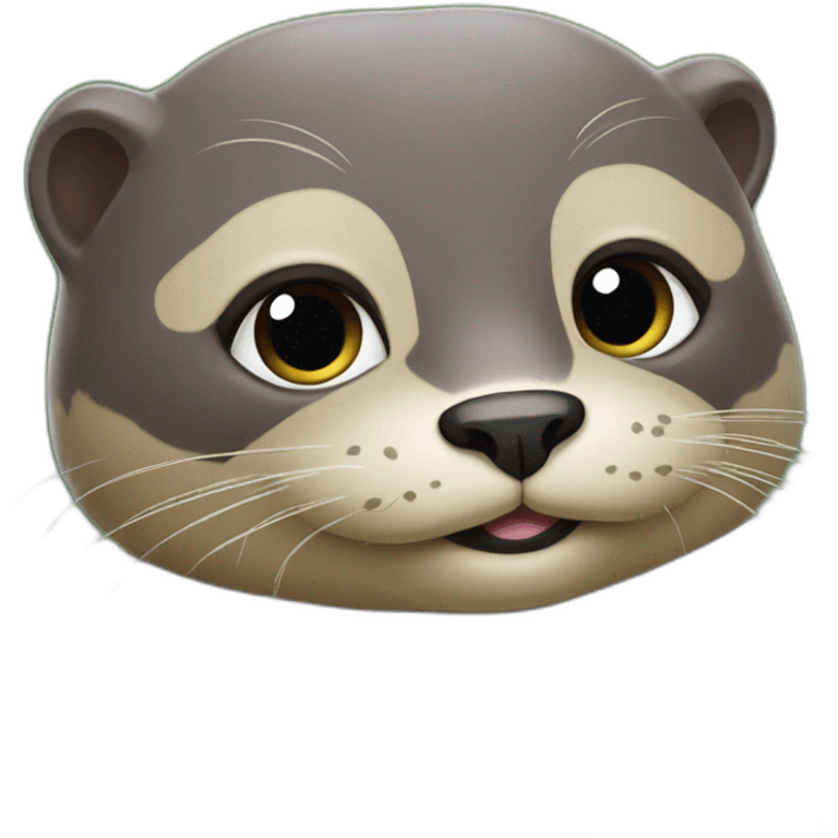 Chat sur un loutre emoji