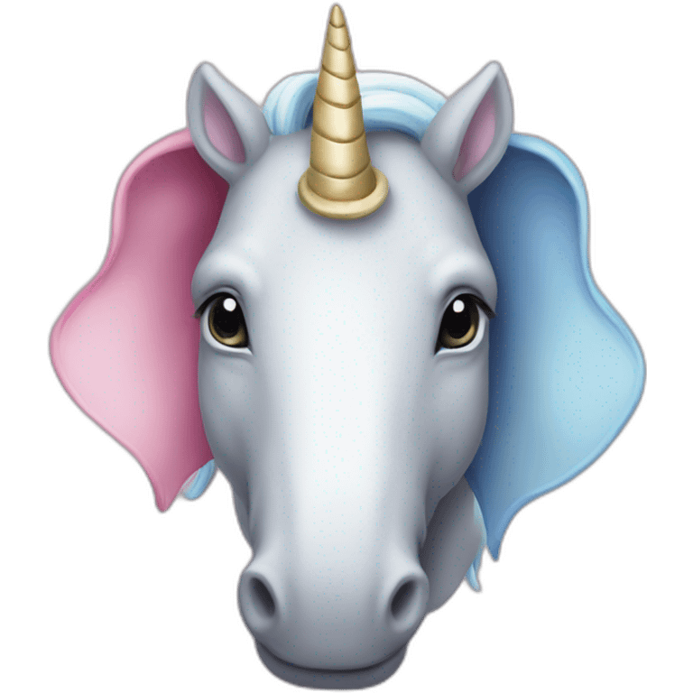 half unicorn and half elephant emoji