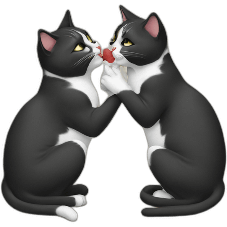 Cats kissing emoji