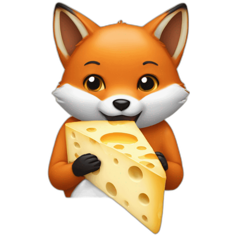 fox-eating-cheese emoji