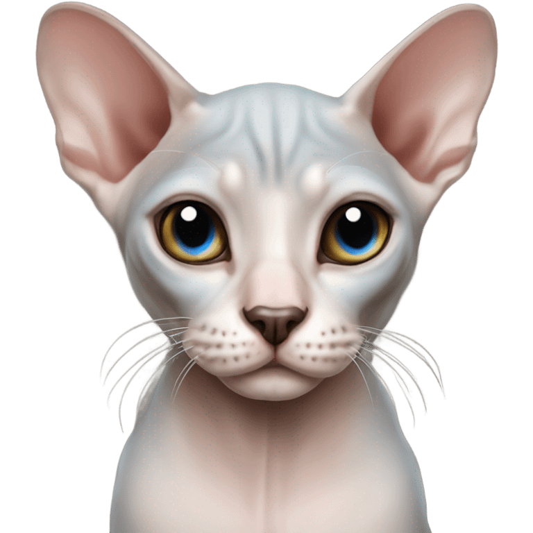 Sealpoint mink sphynx with blue eyes emoji