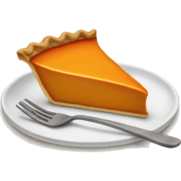 Slice of pumpkin pie emoji