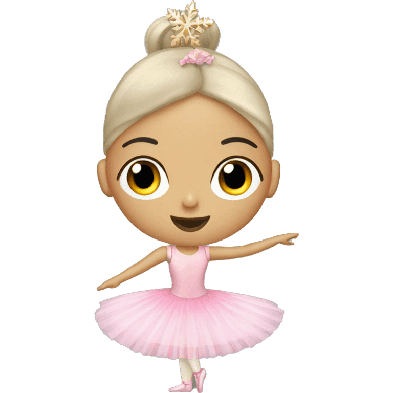 christmas ballerina with nutcracker  emoji