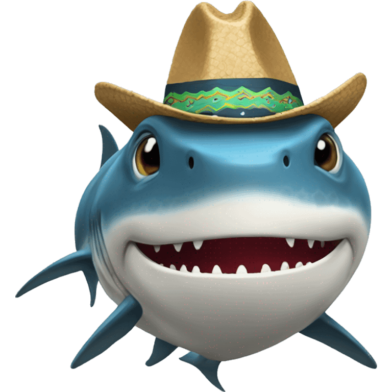 tiburón con sombrero de copa emoji