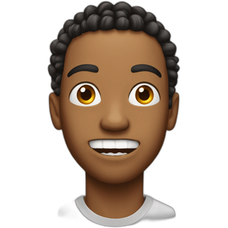 Astonished Justin Jefferson with short braids with teeth emoji