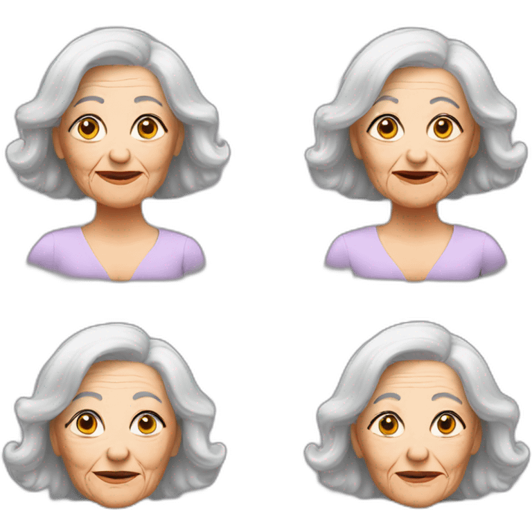 elderly women with plastic surgery emoji