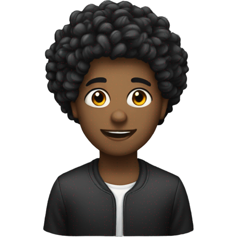 Preto com cabelo cortado  emoji