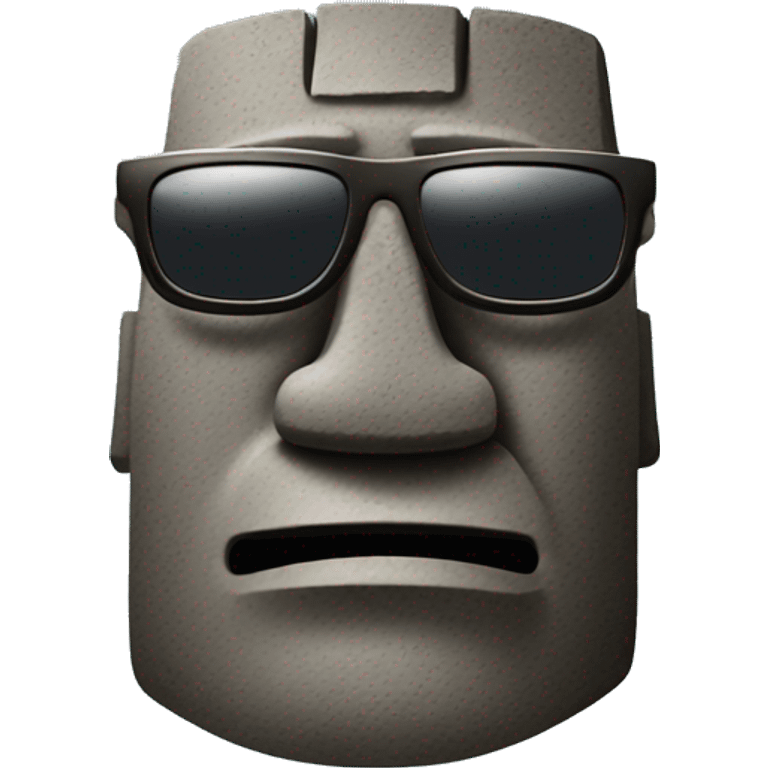 moai with sunglasses emoji