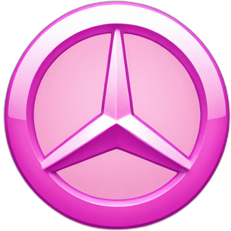 Mercedes logo pink emoji