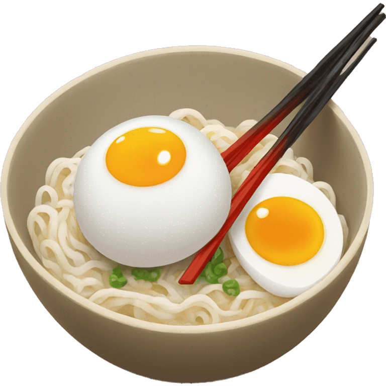 Pigeon egg in ramen emoji