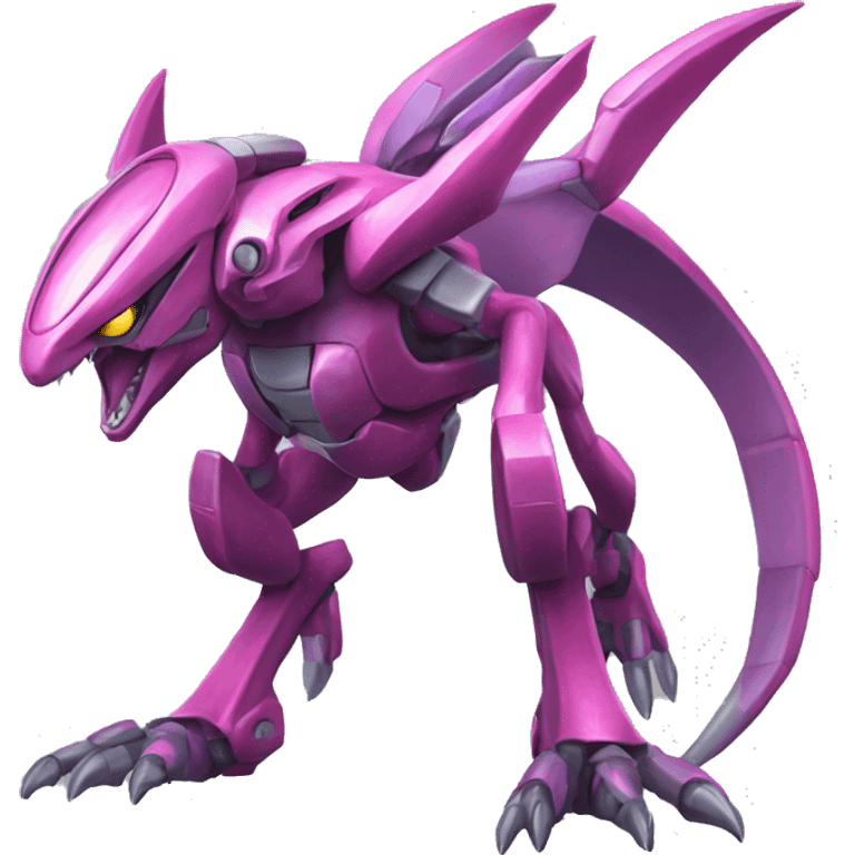  cool edgy shiny colorful Palkia-Genesect-Raptor full body emoji