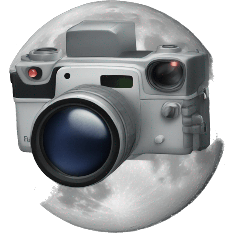 A camera that takes pictures of the moon emoji