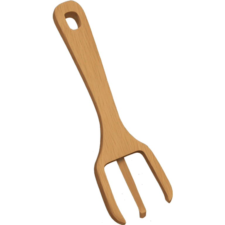 Wooden kitchen tongs emoji