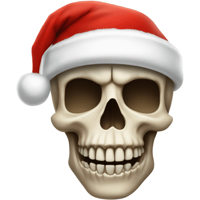 Skull wearing Santa hat emoji