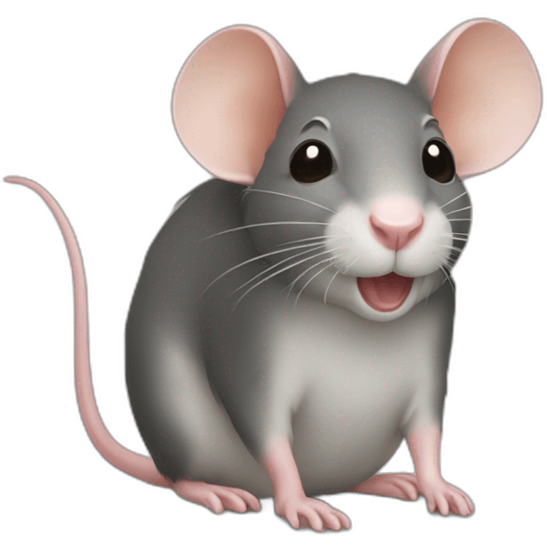 un rat qui tien un panneau abonné vous emoji