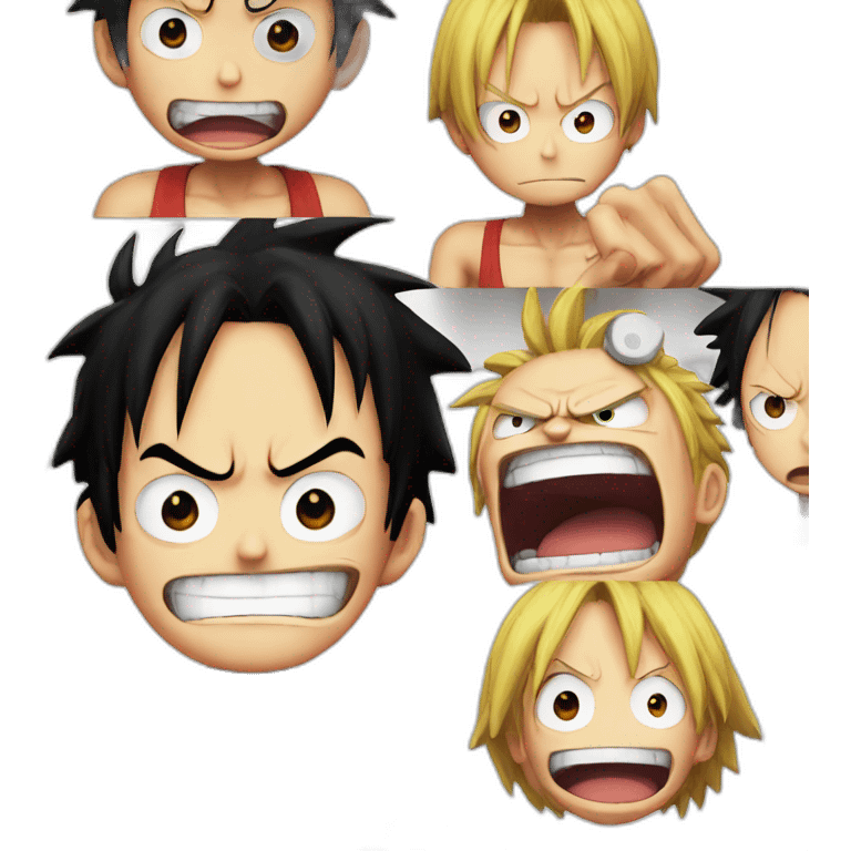 one piece, luffy, angry, sanity emoji