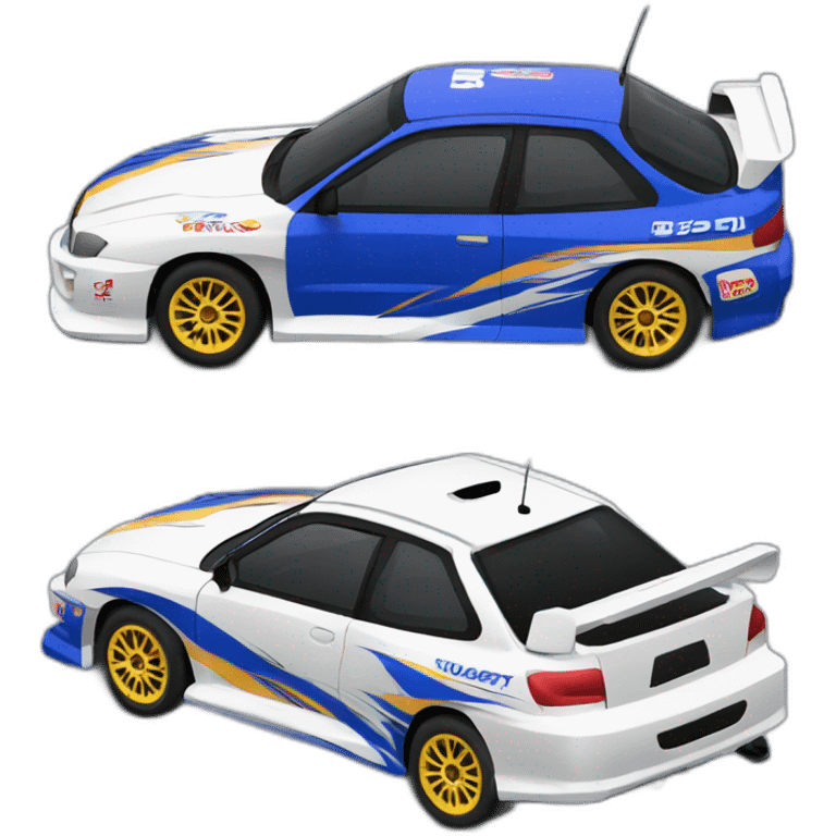 rallycar subaru impreza emoji