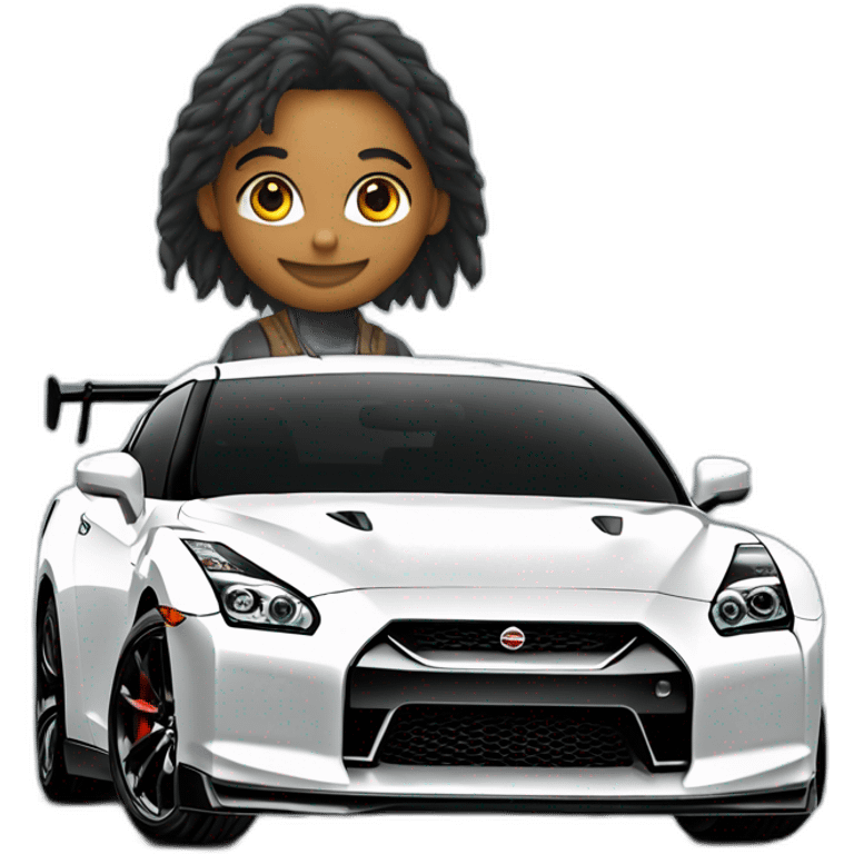 Un écureuil dans une Nissan gtr emoji