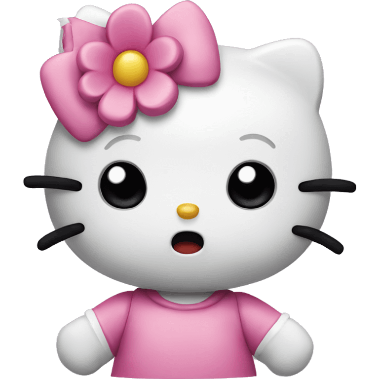 Scared hello kitty emoji