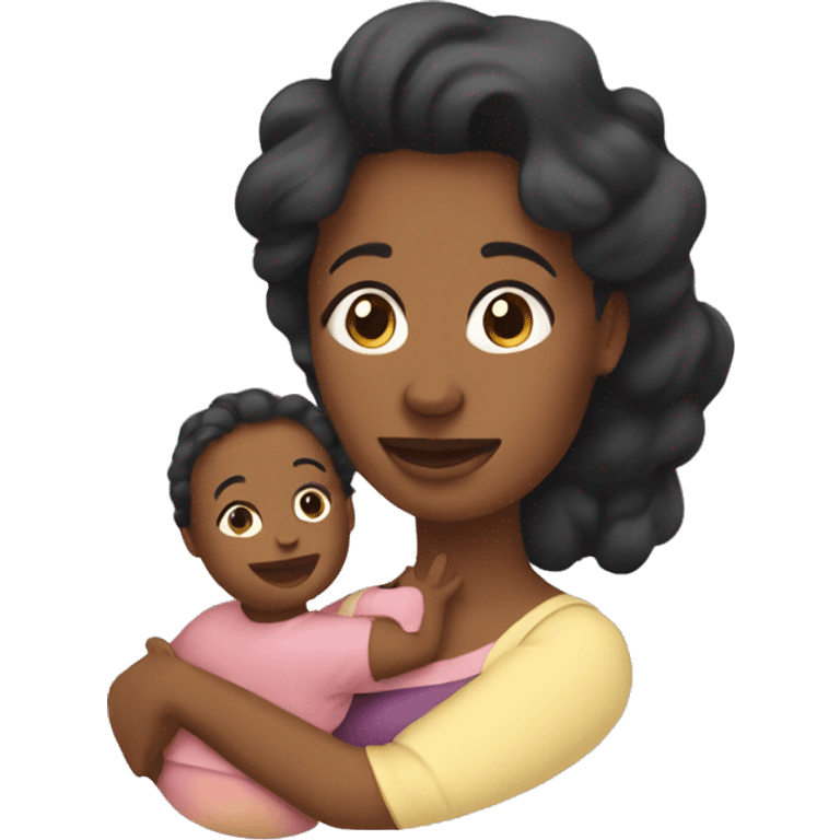 Mom with a baby in her arms emoji