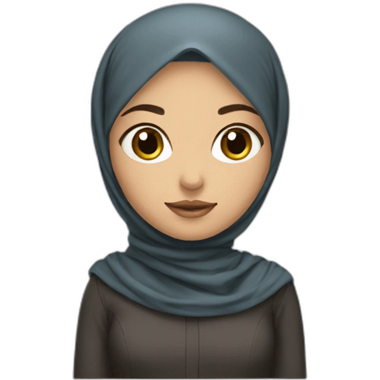 Short girl brunette avec hijab emoji