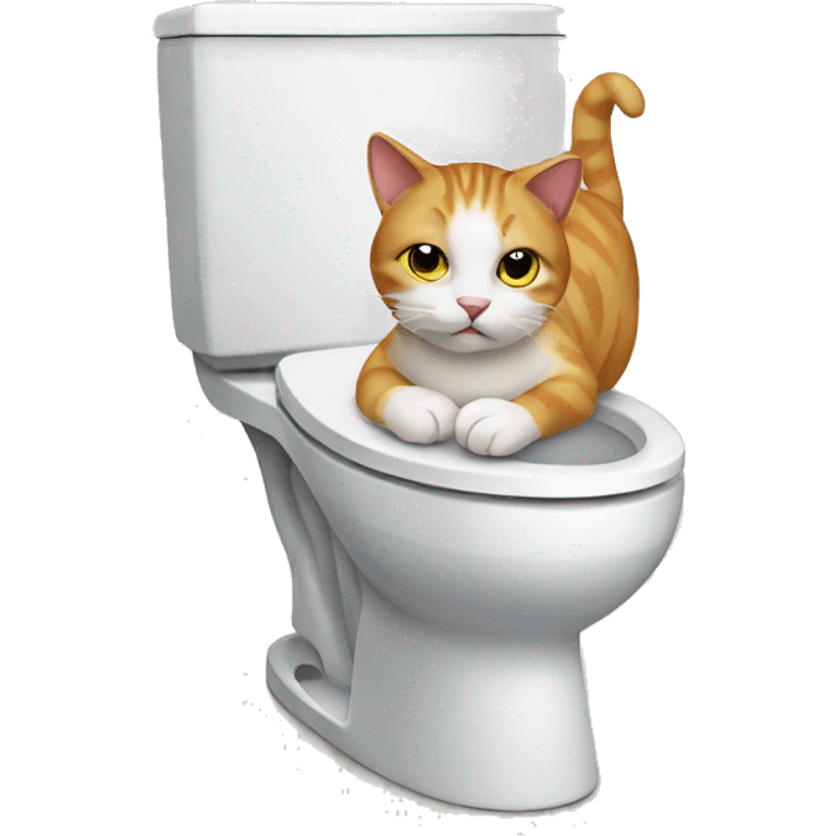 Cat on toilet  emoji