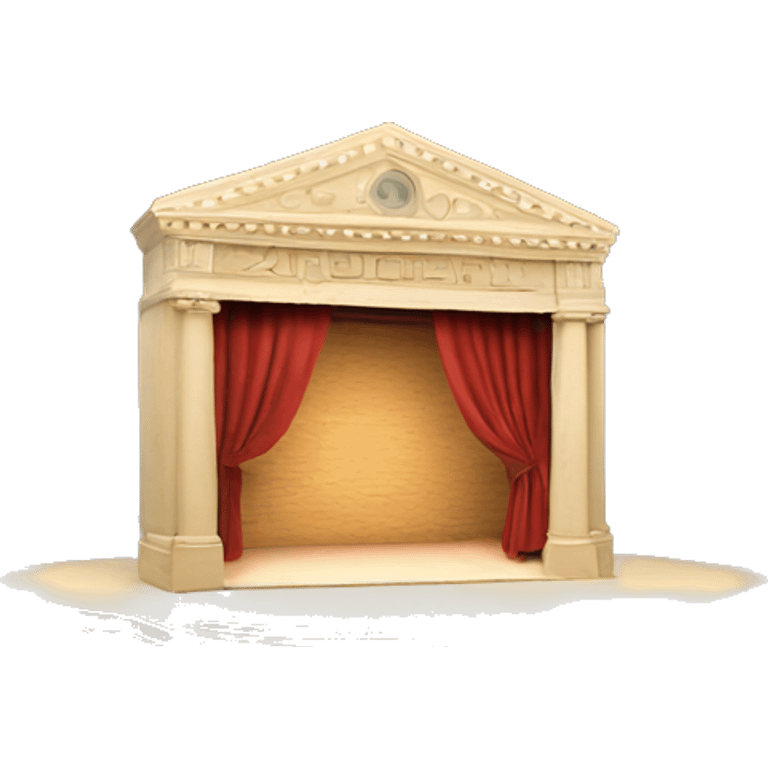 maquette theatre with lights and set model emoji