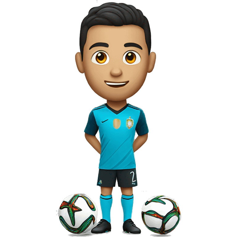 Cristiano Ronaldo with the World Cup emoji