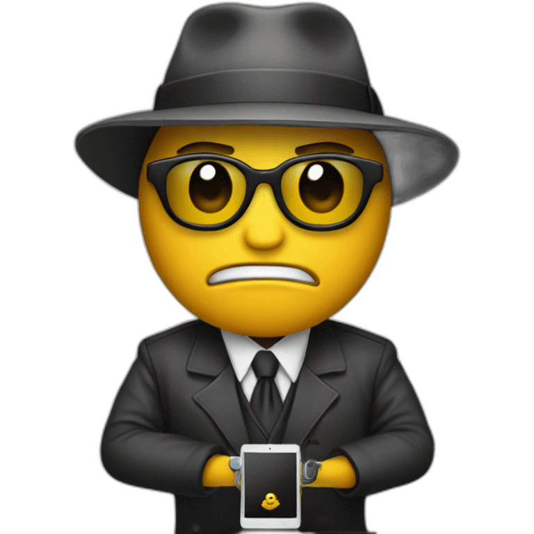 gangster coding on computer emoji