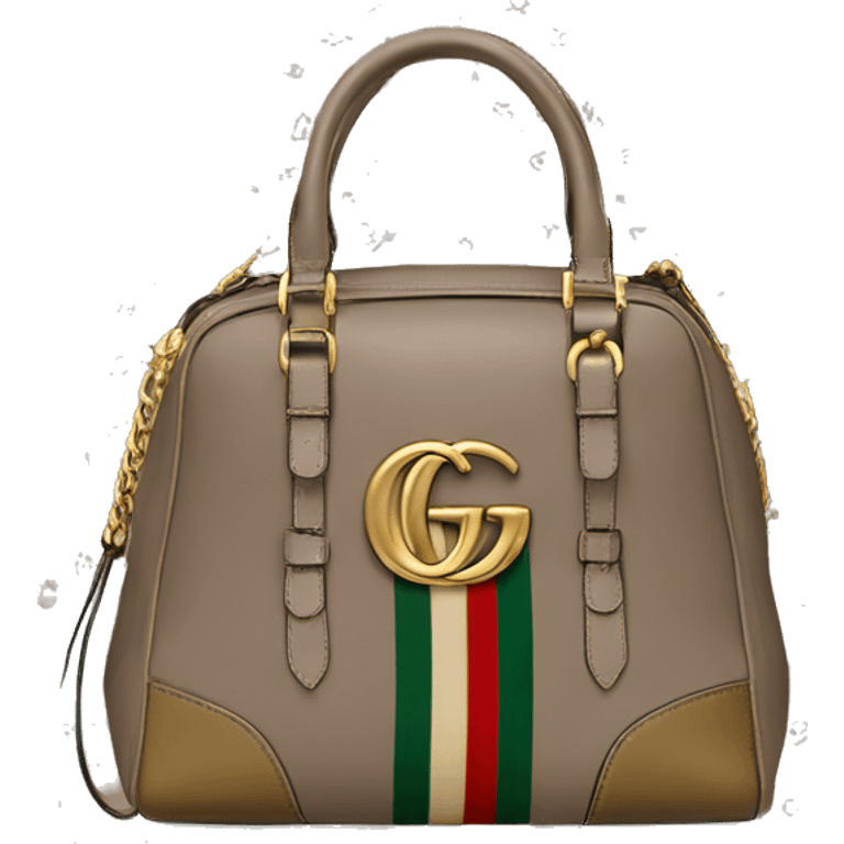 Taupe and gold Gucci bag  emoji